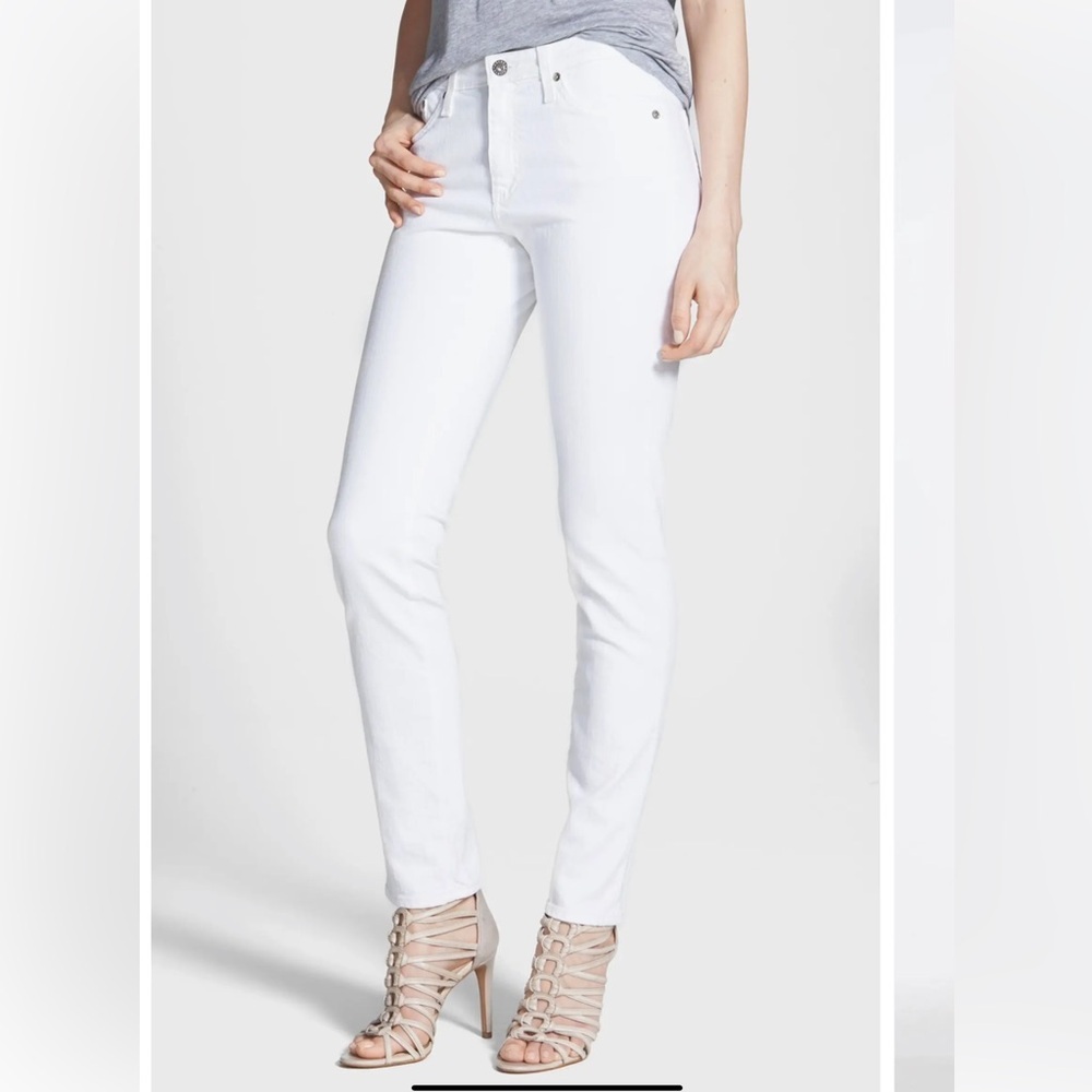 Adriano Goldschmied The Prima mid-rise cigarette jeans White Size 30